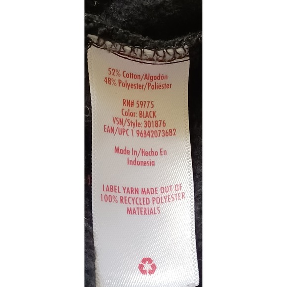 Justice Girl "Finding My Peace" Graphic Sweatshirt Size M 10 Butterflies Recycle - Picture 6 of 7